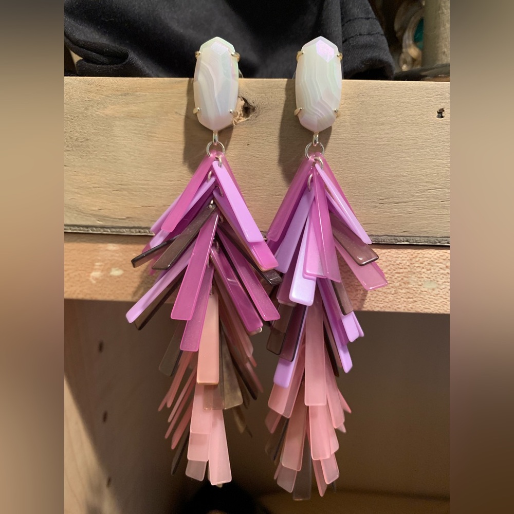 Kendra Scott purple Justyne earrings